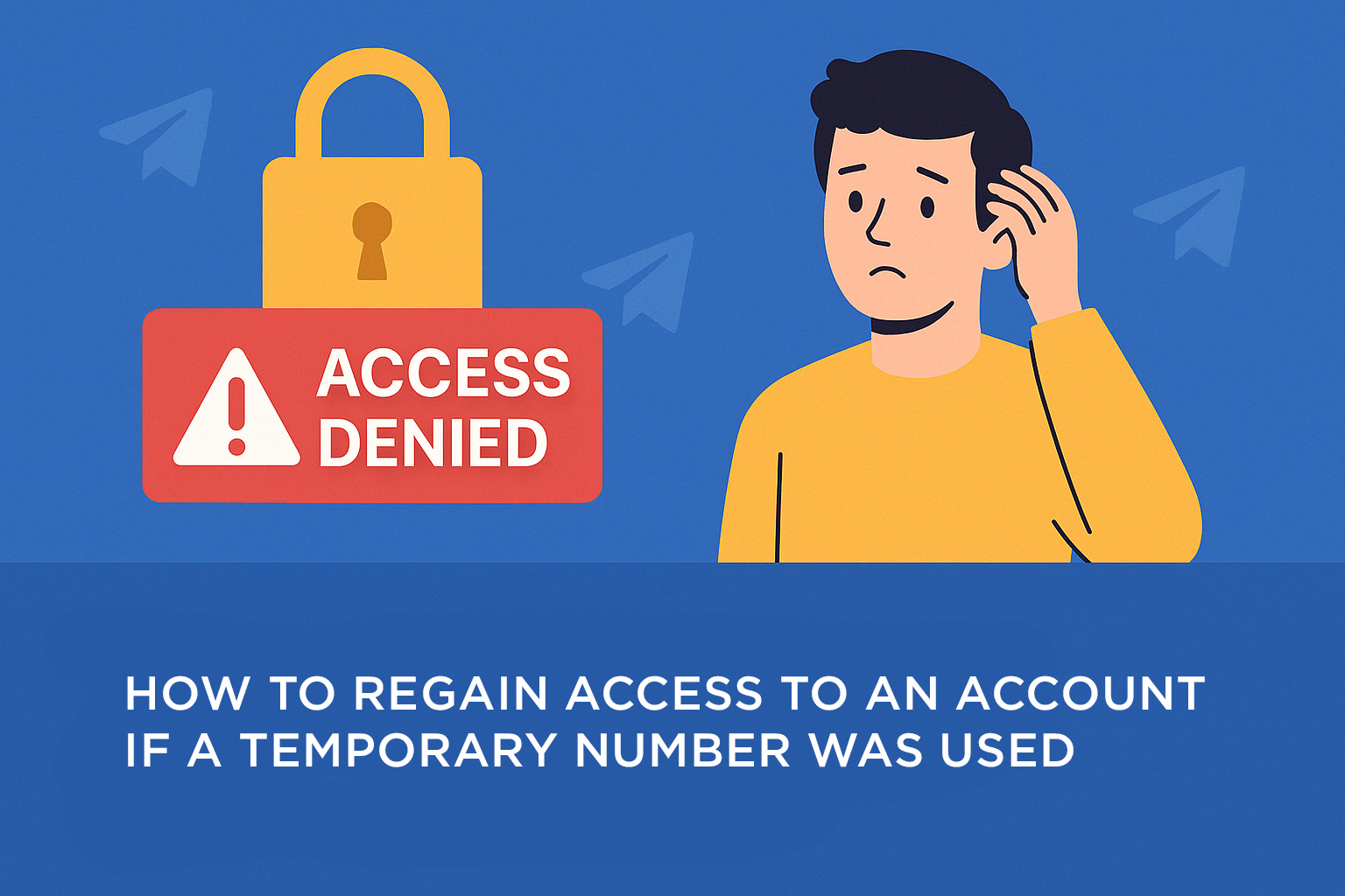 How to regain access to an account if a temporary number was used