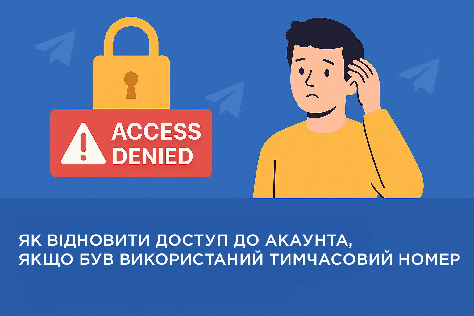 Як відновити доступ до акаунта, якщо був використаний тимчасовий номер
